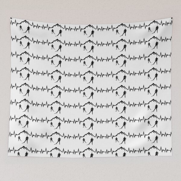 Item preview, Biathlon pulse heartbeat, cross-country skiing, cross country skiing designed and sold by claudiasartwork.