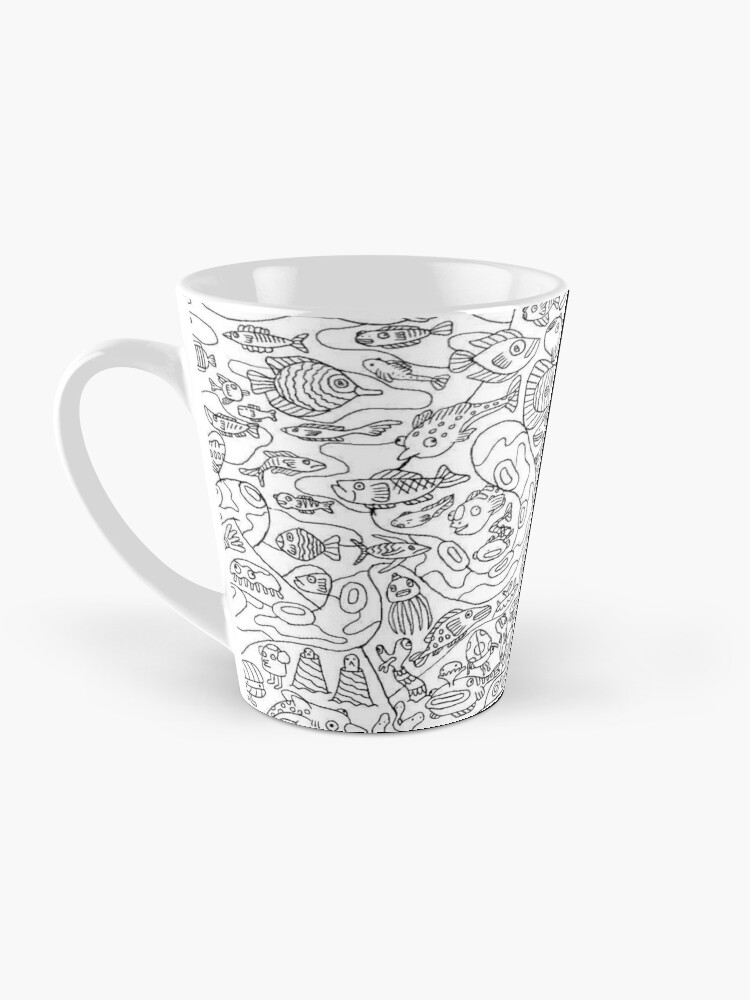 Taza de café con la obra «Dibujos para colorear para adultos» de Yuna26