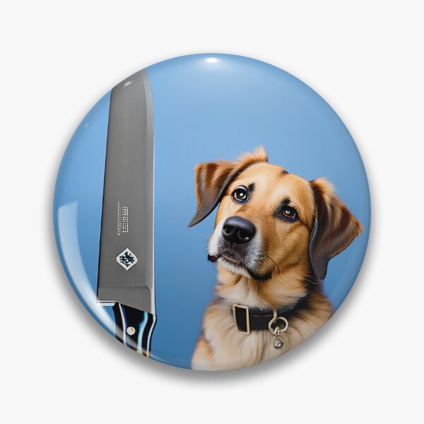 Item preview, Dog with knife designed and sold by Mebbotai.