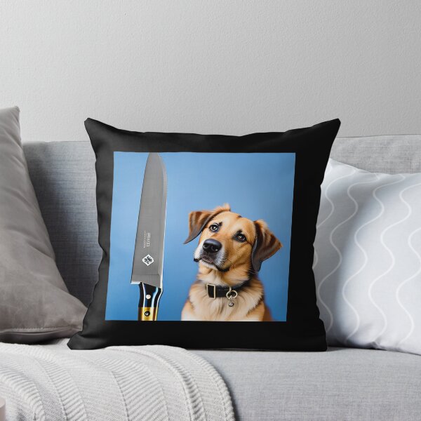 Item preview, Dog with knife designed and sold by Mebbotai.