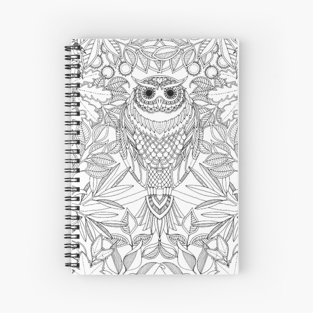 Cuaderno de espiral con la obra «Dibujos para colorear para los adultos: el  follaje» de Yuna26