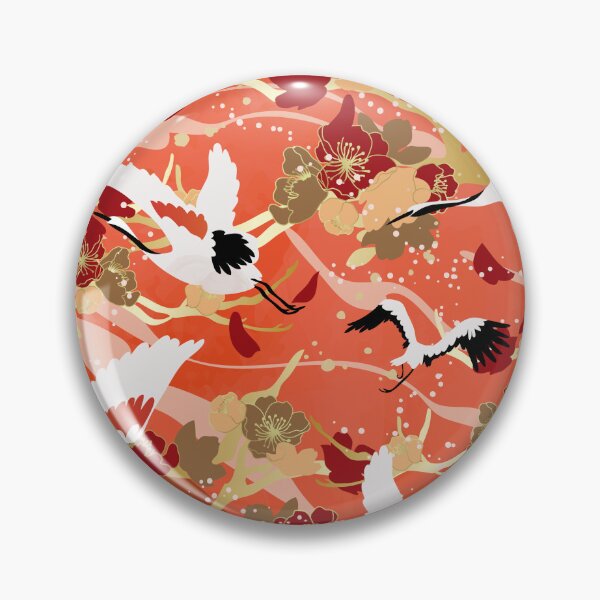 Artikelvorschau, classical auspicious peach blossom crane shading entworfen und verkauft von UnaWu533.