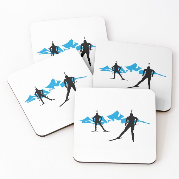 Item preview, biathlon, biathletes and mountains; Cross Country Skiing designed and sold by claudiasartwork.
