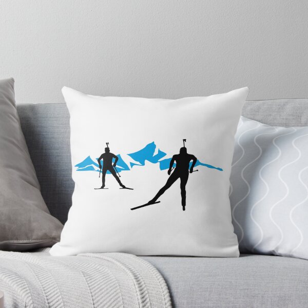 Item preview, biathlon, biathletes and mountains; Cross Country Skiing designed and sold by claudiasartwork.
