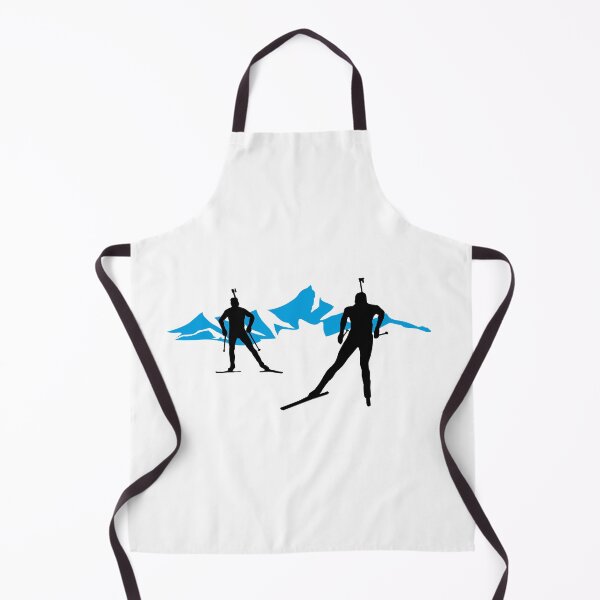 Item preview, biathlon, biathletes and mountains; Cross Country Skiing designed and sold by claudiasartwork.