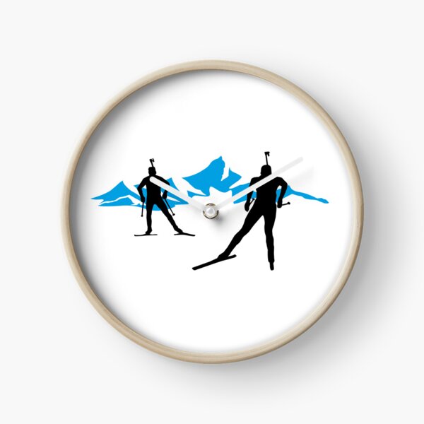 Item preview, biathlon, biathletes and mountains; Cross Country Skiing designed and sold by claudiasartwork.
