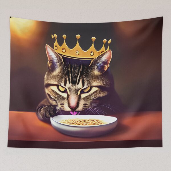 Item preview, Feast Fit for a King... or a Cat: Spaghetti in an Epic Background designed and sold by Valeree Store.