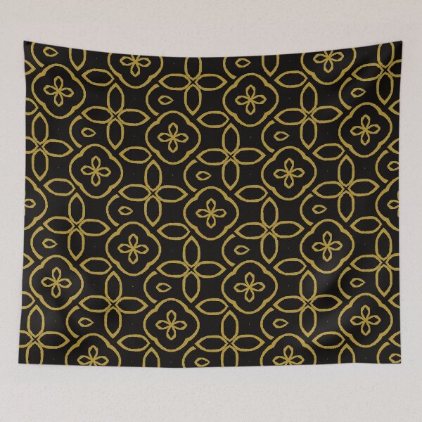 Item preview, Knights, Geometric / Abstract. Vector Shapes Overlayed In Mustard And Black. designed and sold by I-Desire.
