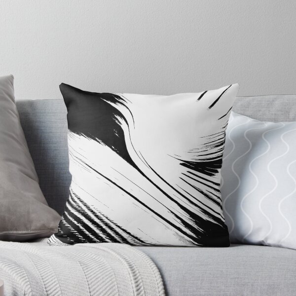 Item preview, Wispy Black and White Abstract designed and sold by asurtiumgreen.