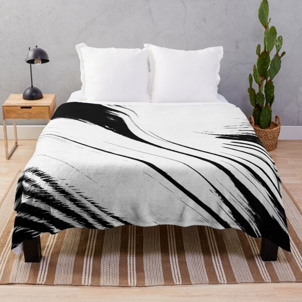 Item preview, Wispy Black and White Abstract designed and sold by asurtiumgreen.