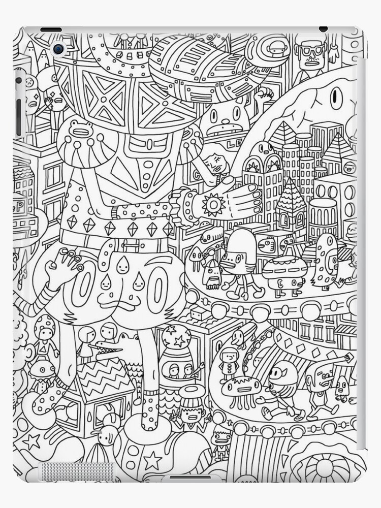 Funda y vinilo para iPad con la obra «Dibujos para colorear para adultos»  de Yuna26