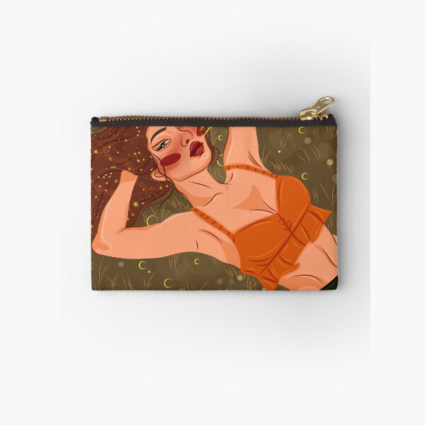 Item preview, a woman in a T-shirt with a straw in her mouth lies in the middle of a field designed and sold by SabinArt.