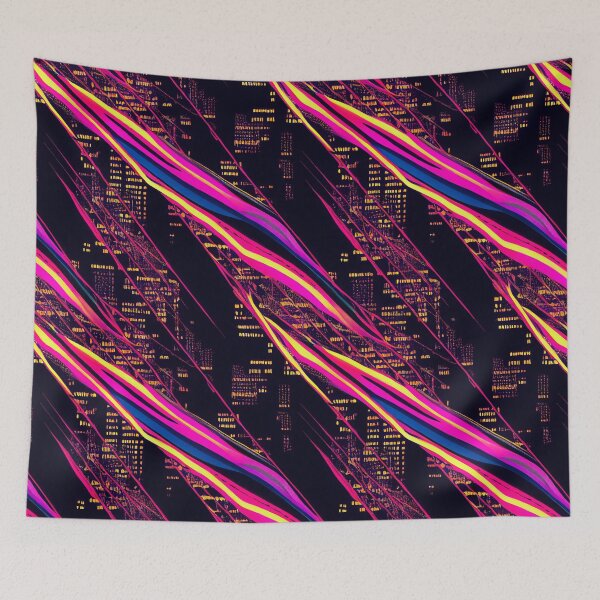 Item preview, Cyberpunk inspired futuristic decor pattern designed and sold by Dise37.