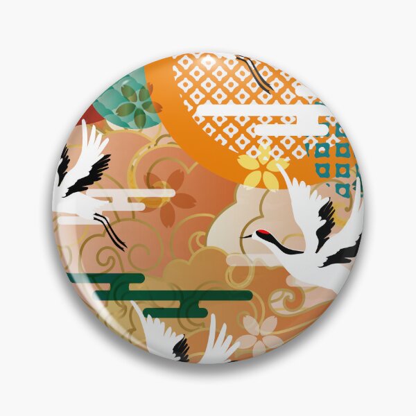 Item preview, classical auspicious colorful cloud  crane designed and sold by UnaWu533.