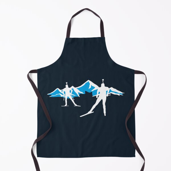 Item preview, biathlon, biathletes and mountains; Cross Country Skiing designed and sold by claudiasartwork.