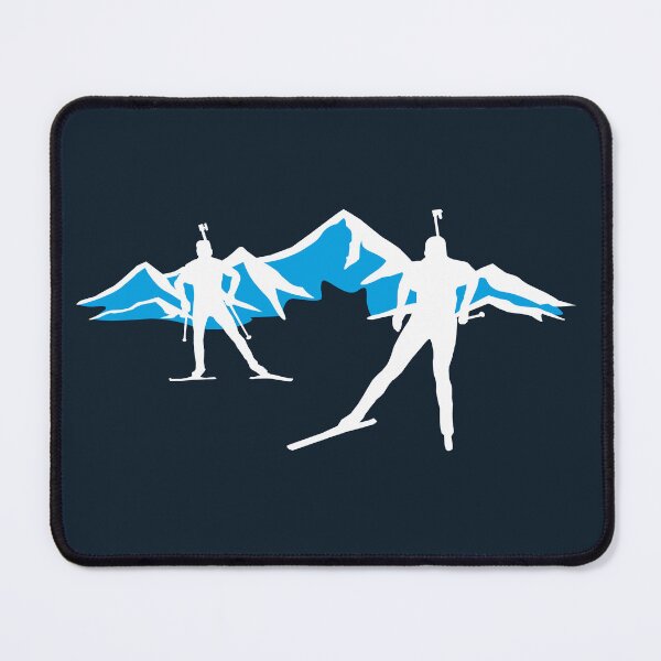 Item preview, biathlon, biathletes and mountains; Cross Country Skiing designed and sold by claudiasartwork.