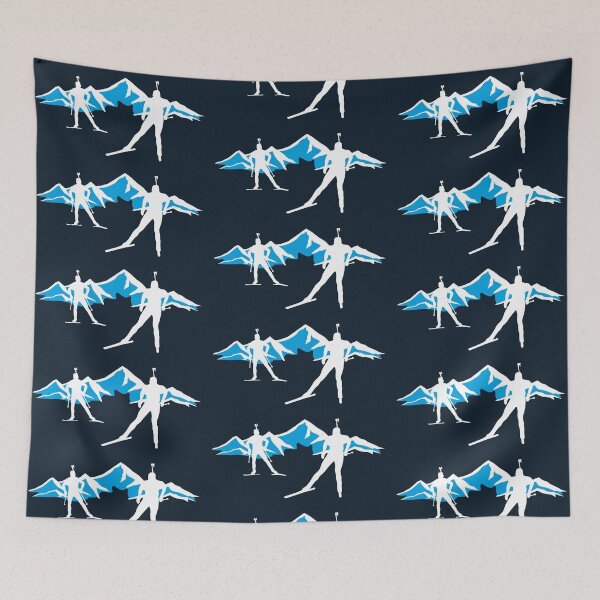 Item preview, biathlon, biathletes and mountains; Cross Country Skiing designed and sold by claudiasartwork.
