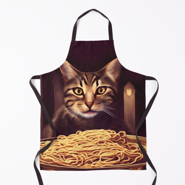 Item preview, The Elegant Dining: Cat Enjoys Spaghetti in a Majestic Setting designed and sold by Valeree Store.