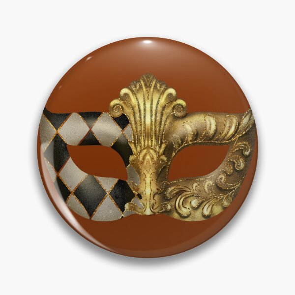 Item preview, Gold, black, and ivory half mask by Maxine Gadd  designed and sold by Maxine Gadd.