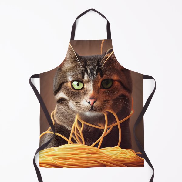 Item preview, The Aristocratic Delight: Cat Indulges in Spaghetti in Grandeur designed and sold by Valeree Store.