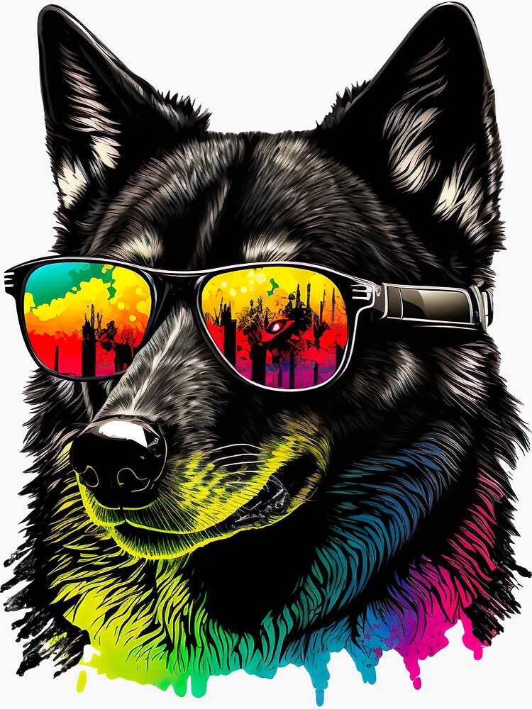Bow Tie Wolf With Sunglasses Framed Wall Art Print 18X24 In | eBay