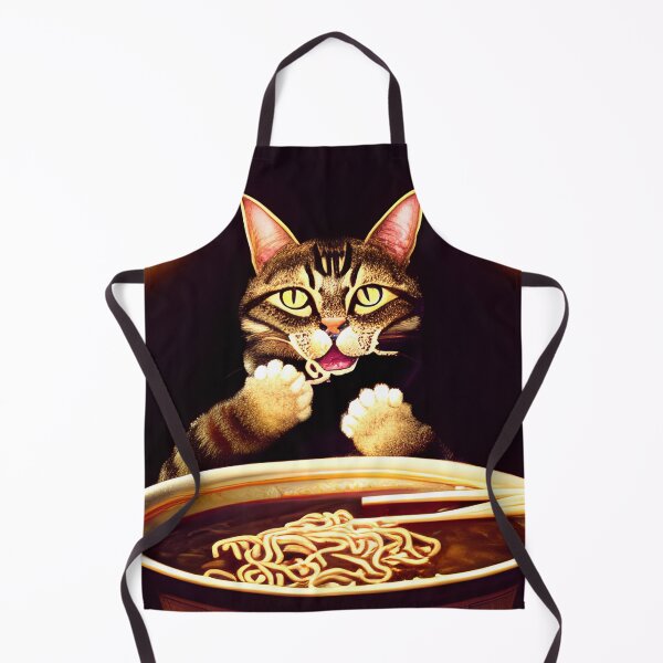 Item preview, The Regal Appetite: Cat Savors Ramen in a Majestic Setting designed and sold by Valeree Store.