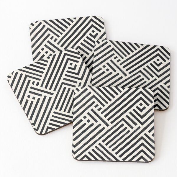 Item preview, Black and white abstract geometric pattern designed and sold by Dise37.