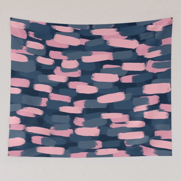Item preview, Abstract, Dark Blue and Pink Paint Brush Effect designed and sold by OneThreeSix.