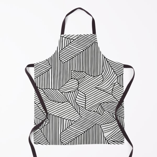 Item preview, Black and white abstract geometric doodle pattern designed and sold by Dise37.