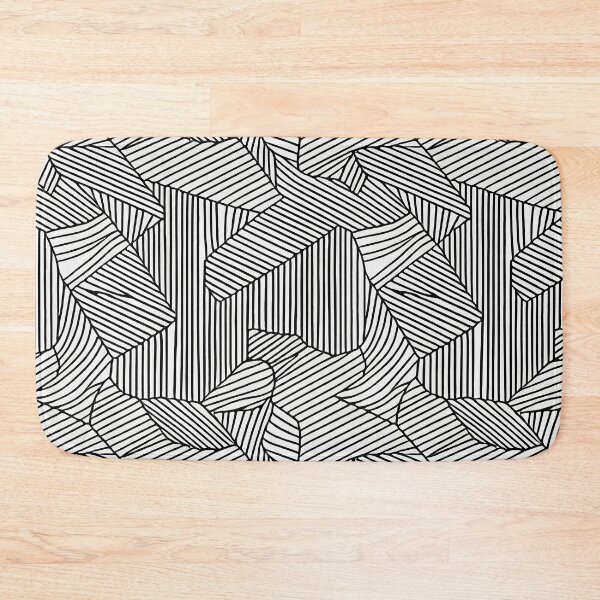 Item preview, Black and white abstract geometric doodle pattern designed and sold by Dise37.