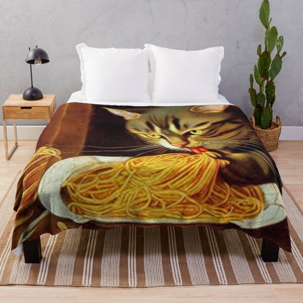 Item preview, Cat Eating Spaghetti: Celebrate the Joy of Eating with this Adorable Cat and Spaghetti Design designed and sold by MoStorish.