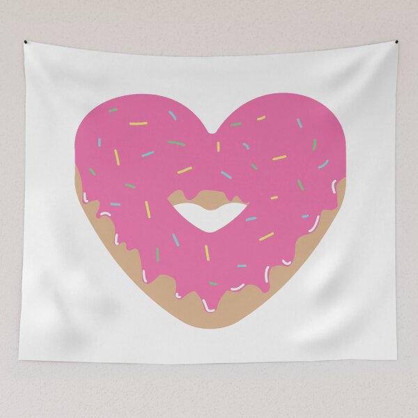 Item preview, cute heart sprinkle donut pink  designed and sold by qawsart.