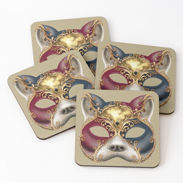 Item preview, Venetian cat mask by Maxine Gadd  designed and sold by Maxine Gadd.