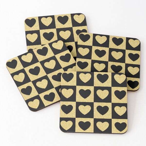 Item preview, Gold Glitter Sparkling Hearts Valentines Day Gift For Girls designed and sold by PRETTY-PEARLS.