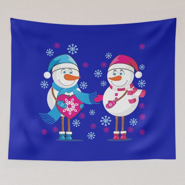 Item preview, Lovers snowmen. Christmas. Winter. designed and sold by frail.