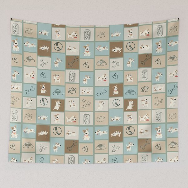 Item preview, Funny Dog Running And Playing Pattern designed and sold by I Am Cuta.