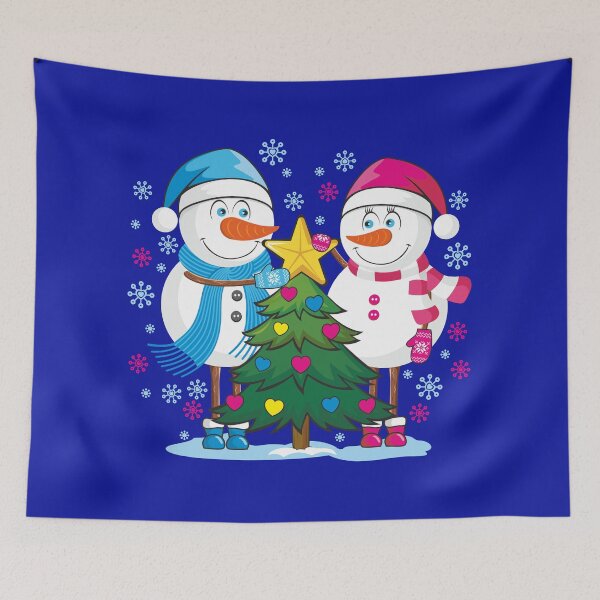 Item preview, Lovers snowmen. Christmas. Winter. designed and sold by frail.