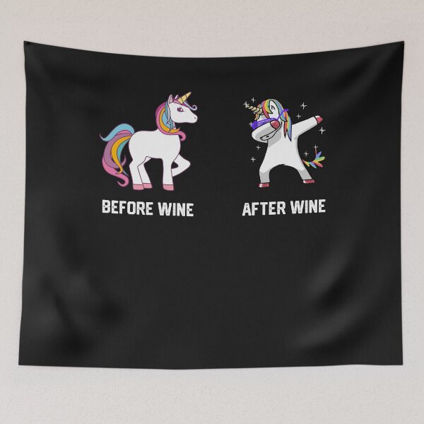 Item preview, Funny Unicorn Before Wine After Wine T-shirts Gift  designed and sold by mrsmitful.