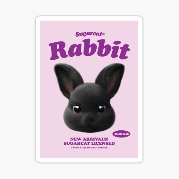 #478 Black Jack the Rabbit, TypeFace Sticker