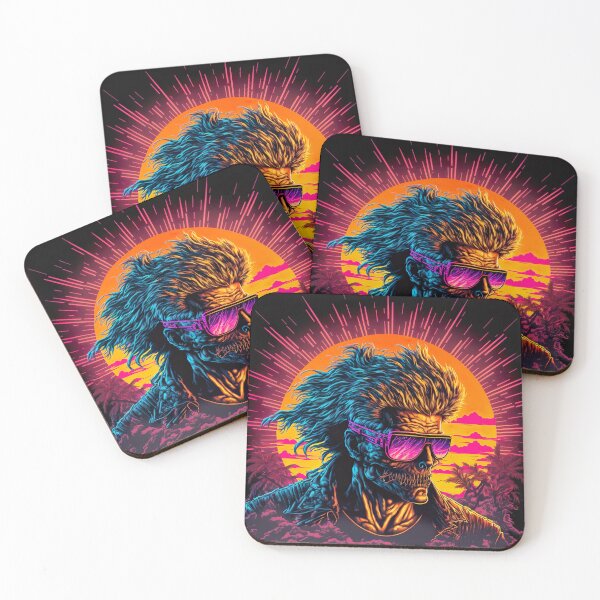 Item preview, Synthwave Sun Zombie Driver designed and sold by Nightarcade.