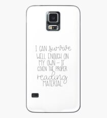 Funda/vinilo para Samsung Galaxy Puedo sobrevivir bien solo por mi cuenta - Si se le da el material de lectura adecuado