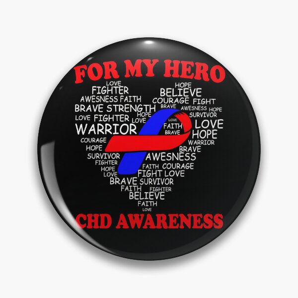 Item preview, For My Hero CHD Awareness Ribbon Heart designed and sold by Adolfo114.