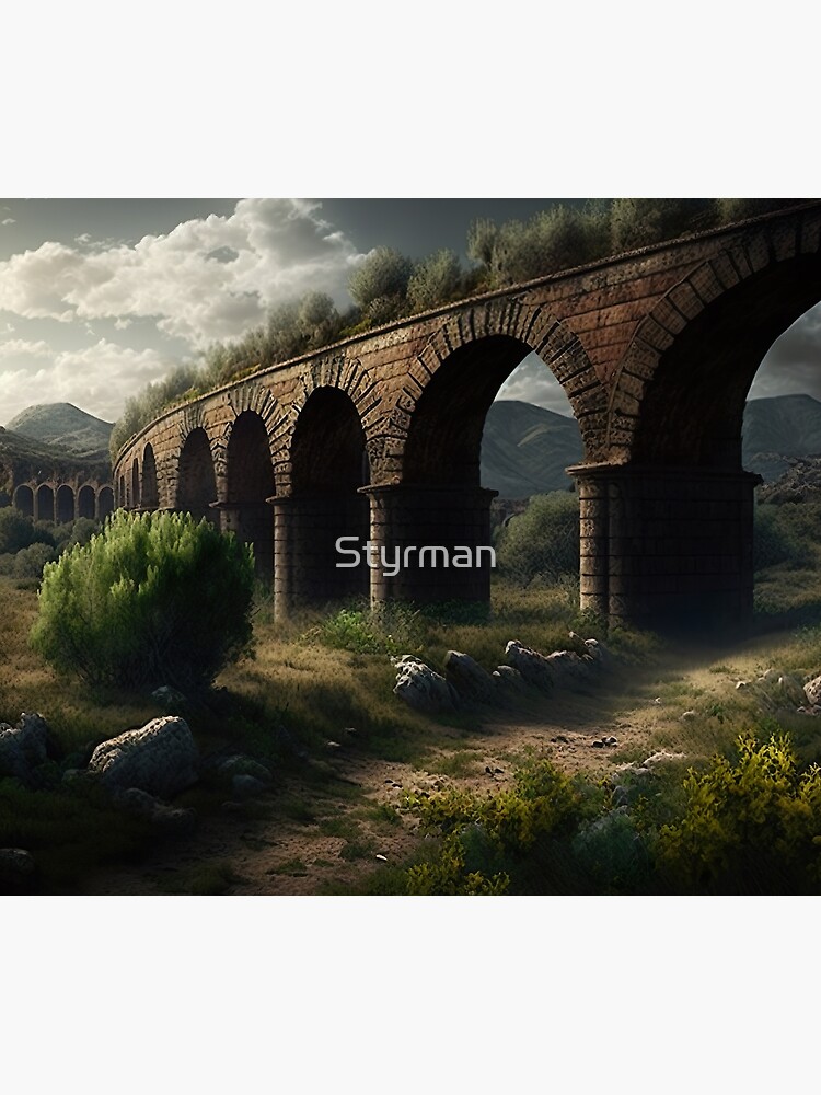 Discover Roman Aqueduct - Ancient Roman Landscape - History Of Ancient Rome Tapestry
