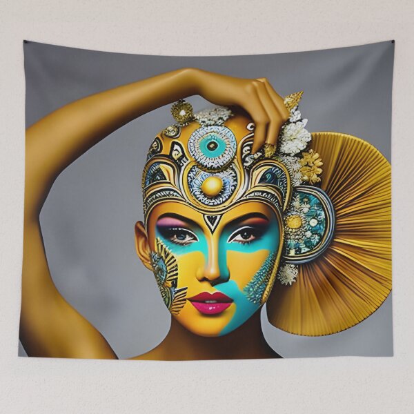 Item preview, Arousing Surrealism: Colorful Woman Portrait with Dreamlike Surroundings designed and sold by artmanikin.