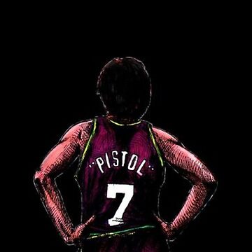 Pistol Pete Maravich Art Print by raffrasta