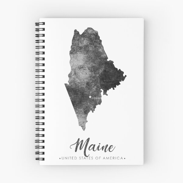 Item preview, Maine State Map Art - Grunge Silhouette designed and sold by Studio Grafiikka.
