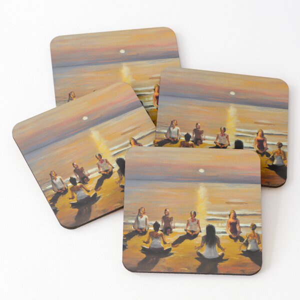 Item preview, Sunrise yoga at The Beach designed and sold by rohhos.