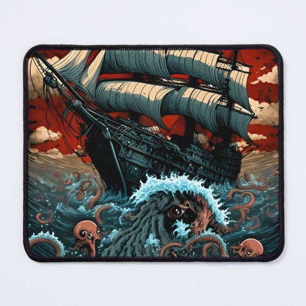 Item preview, kraken attack a ship designed and sold by fadstudio.