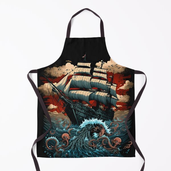 Item preview, kraken attack a ship designed and sold by fadstudio.