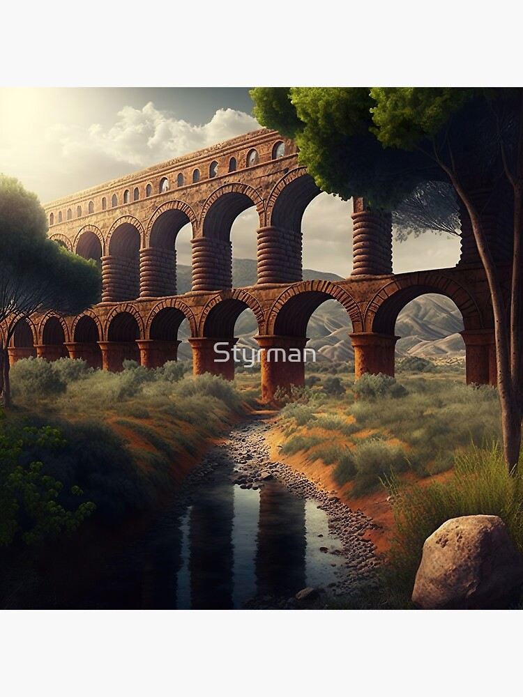 Disover Ancient Roman Landscape - Aqueduct - HIstory Of Ancient Rome Canvas